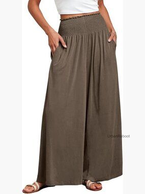 Wide Leg Palazzo Pants with Pockets High Waisted Lounge Pants for Women